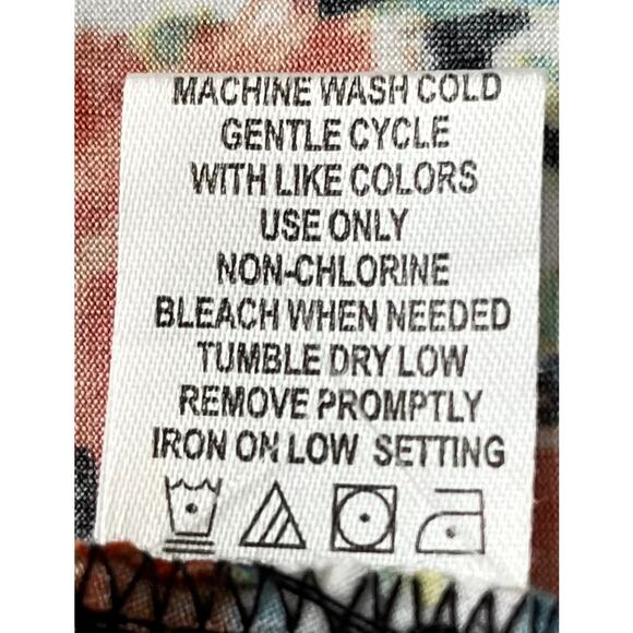 SUNNY LEIGH SHORT SPLIT SLV, V-NECK, TUNIC TOP, WOMENS, L, MULTICOLORED FLORAL - Picture 12 of 12